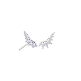 Pendientes tiara plata
