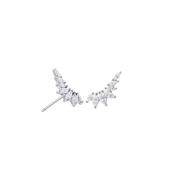 Pendientes tiara plata