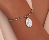 Pulsera Virgen Medalla Milagrosa Bolitas