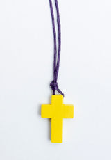 Colgante cruz madera niño