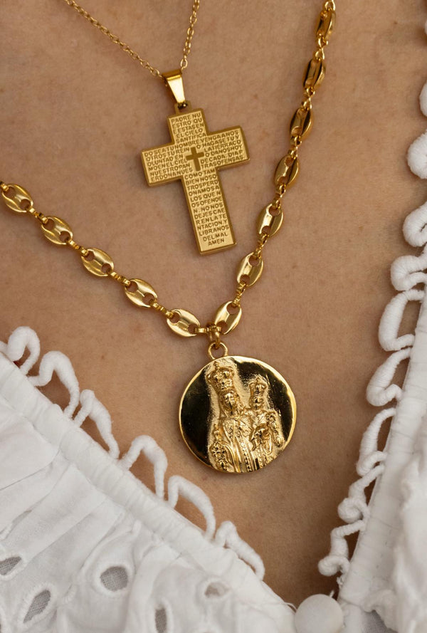 Colgante  Virgen del Carmen doble