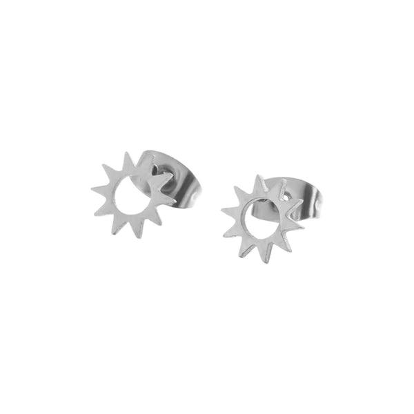Pendientes sol plata