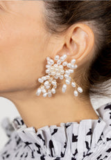 Pendientes ramo perlas