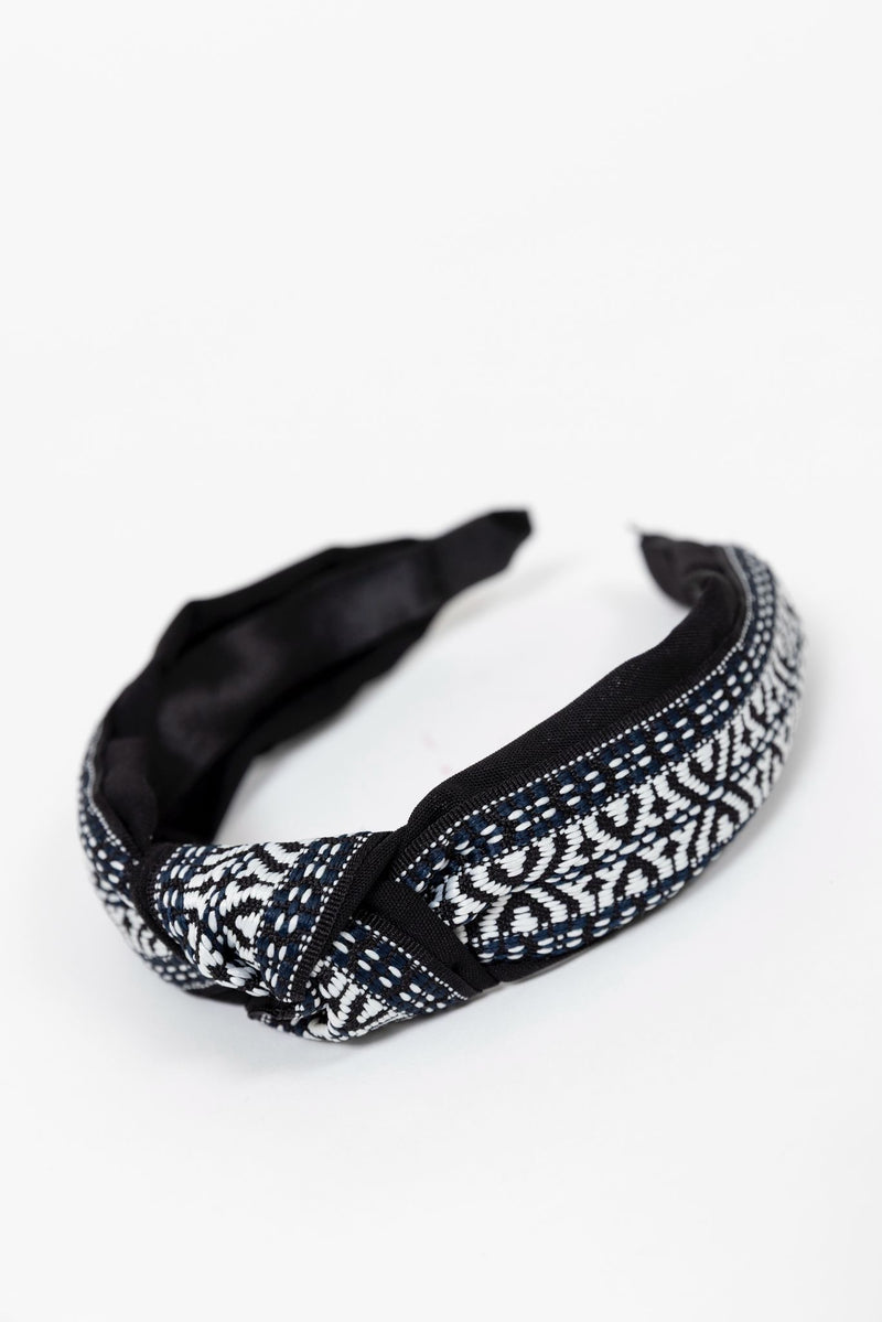 Diadema nudo negra