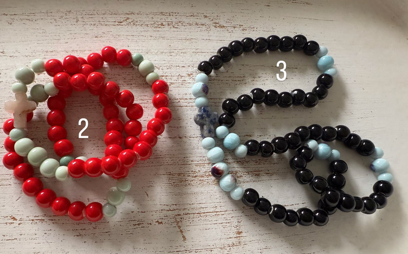 Pulsera collar Rosario Cerámica tres vueltas