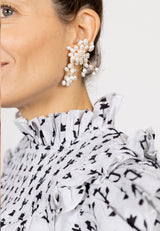 Pendientes ramo perlas