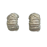 Pendientes aro estriado Clip