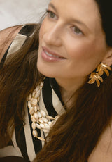 Pendientes hoja tropical