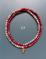 Collar / pulsera piedras cruz