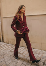 Pendientes flor XL rojo