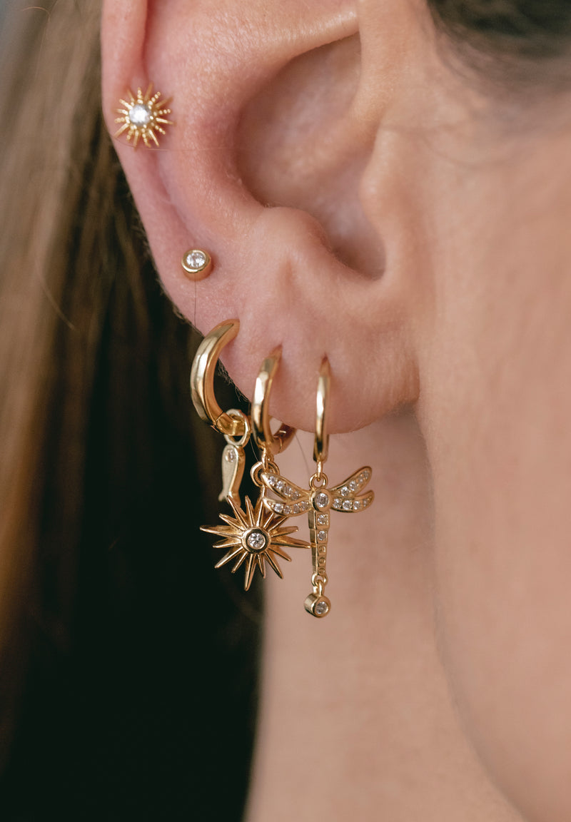 Pendientes brillante pequeño