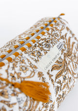 Neceser estampado mostaza S-M-L