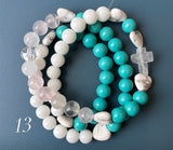 Rosario Collar 3 Vueltas Piedras Naturales hecho a mano