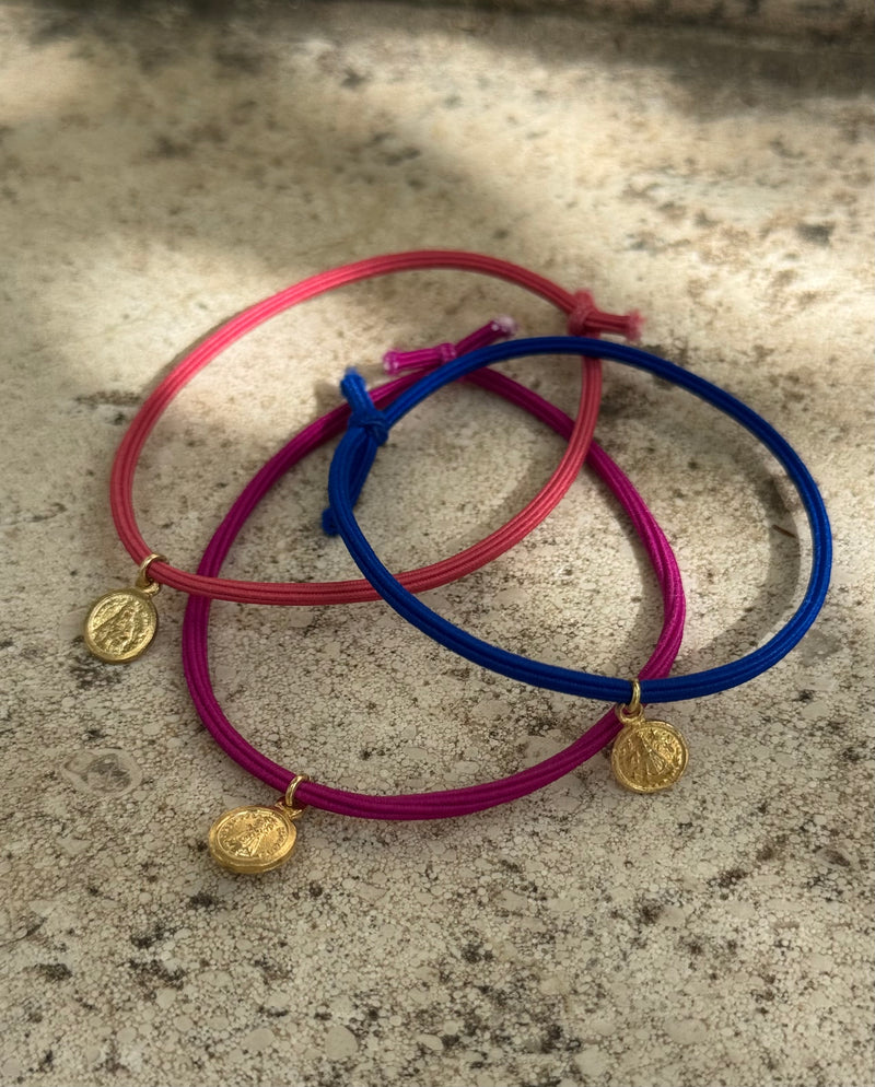 PACK 20 PULSERAS GOMA MEDALLA