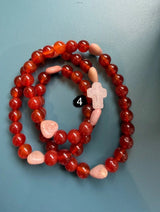 Rosario pulsera collar corazón