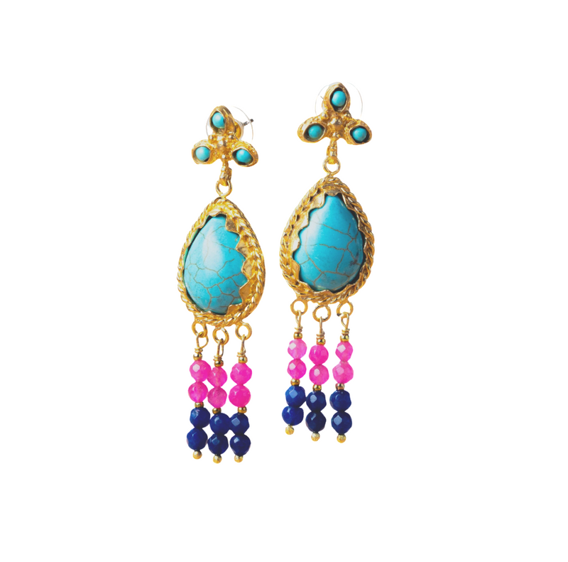 Pendientes Rous Turquesa