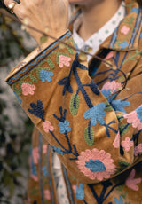 Chaqueta terciopelo corta camel