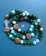 Rosario pulsera collar piedra niño