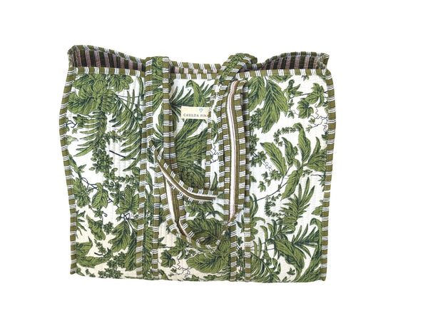 Bolso Tote Bag Verde Hojas