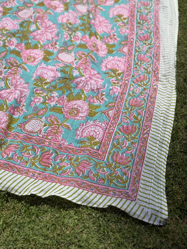 Pareo rosa verde