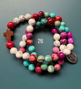 Rosario pulsera collar medalla