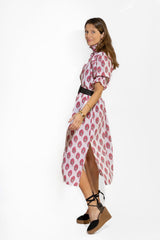 Vestido Plumas Rosa