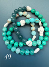 Rosario pulsera collar piedra natural