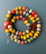 Rosario Cerámica pulsera/collar 3 vueltas hecho a mano