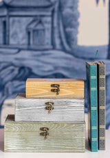 Cuaderno antiguo verde agua