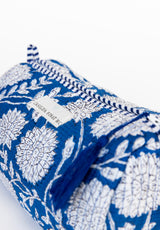 Neceser estampado flores azul L