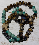 Pulsera collar Rosario Cerámica tres vueltas