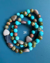 Rosario pulsera collar piedra niño
