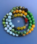 Rosario pulsera collar piedra plana