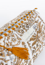 Neceser estampado mostaza L