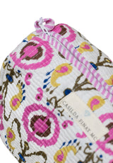 Neceser estampado rosa y amarillo L