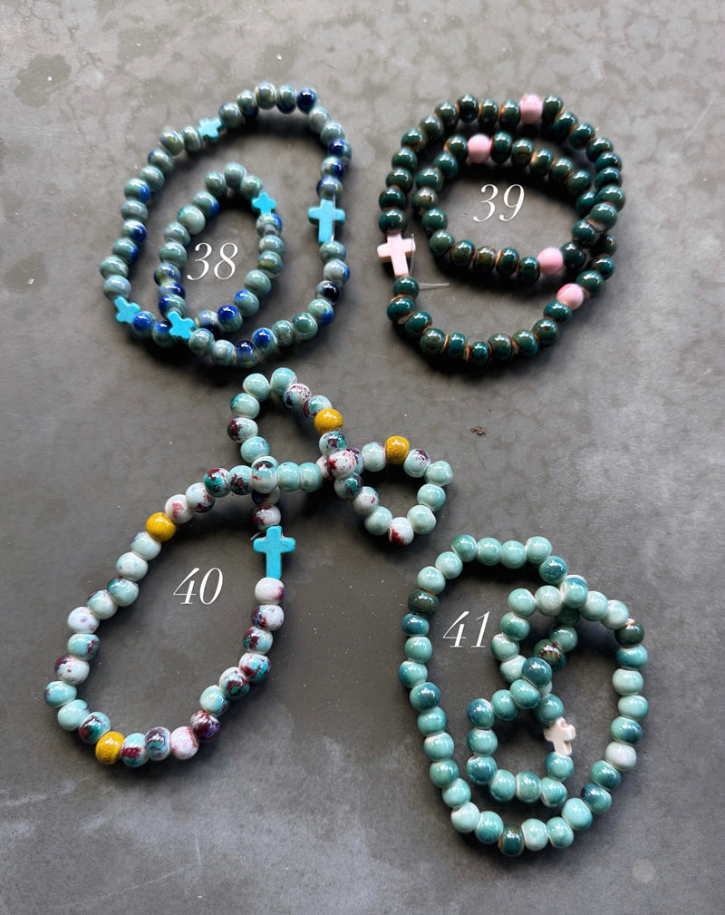 Pulsera Rosario Cerámica Muñeca grande