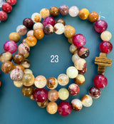 Rosario Collar 3 Vueltas Piedras Naturales hecho a mano