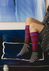 Calcetines rayas buganvilla