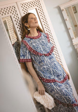 Bolso mano rosas blanco