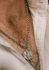 Colgante San José cadena gorda plata