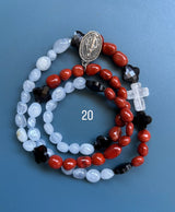Rosario pulsera collar piedra irregular