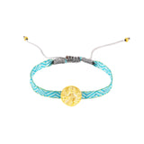 Pulsera Medalla Virgen del Carmen Turquesa