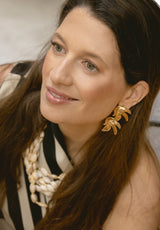 Pendientes hoja tropical