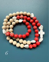 Rosario pulsera collar piedra natural