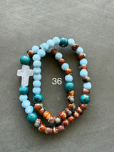 Rosario pulsera cerámica dos vueltas
