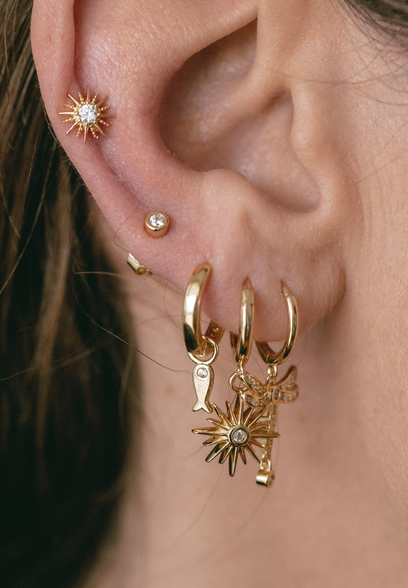 Pendientes brillante pequeño