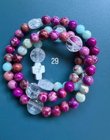 Rosario pulsera collar piedra niño