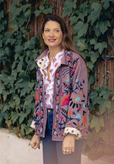 Chaqueta corta morada