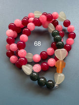 Rosario pulsera collar corazón