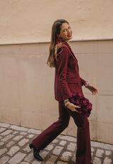 Pendientes flor XL rojo